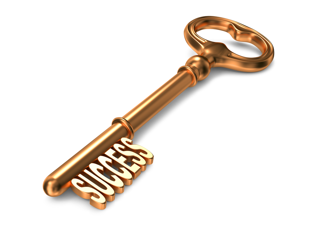Ein goldener Schlüssel - der Schlüssel zum Erfolg