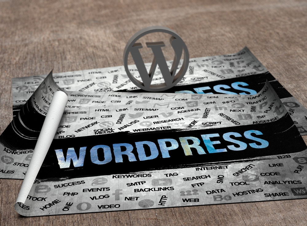 WordPress auf Papier und Logo